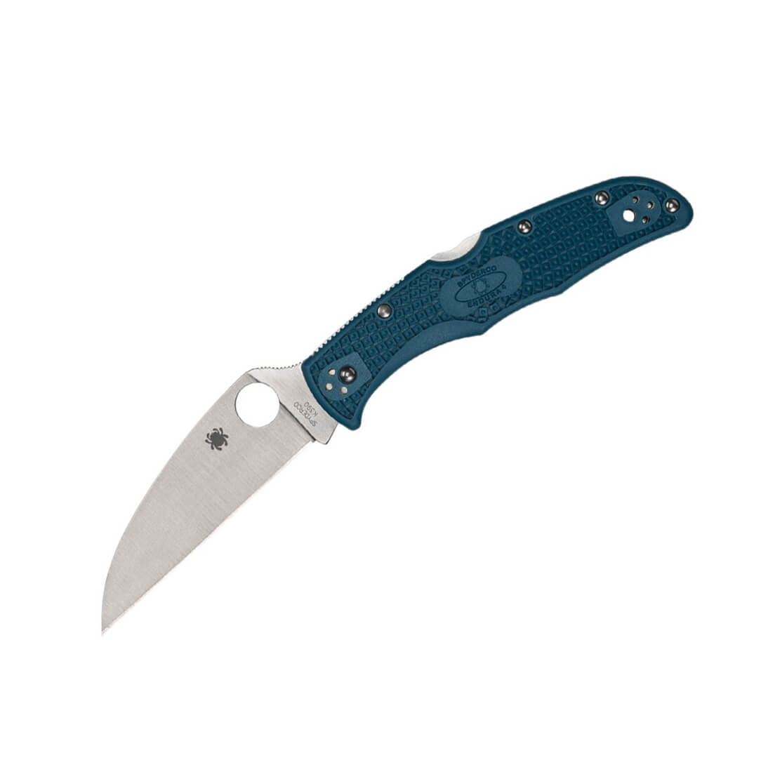 Spyderco Endura 4 Wharncliffe Taschenmesser mit blauem FRN-Griff ...