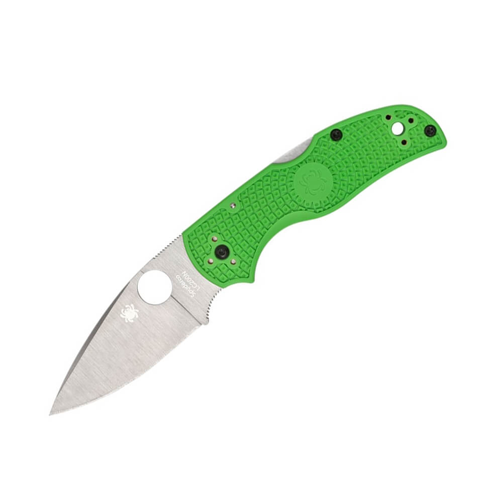 Spyderco Native 5 Salt Taschenmesser mit grünem FRN-Griff und LC2...