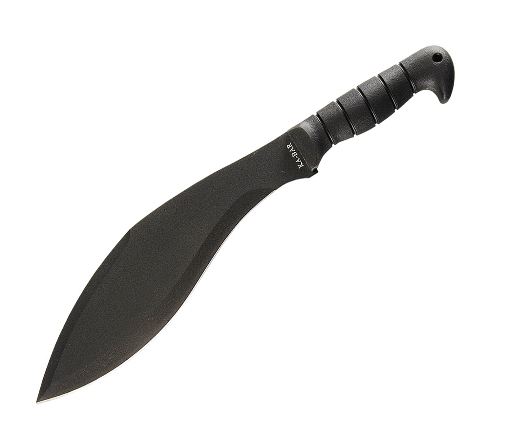 Machette Kukri Ka-Bar avec lame en acier au carbone de 29,2 cm.