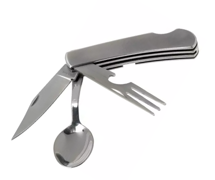 Coltello da campeggio Ka-Bar Original HOBO 1300 - Kit posate