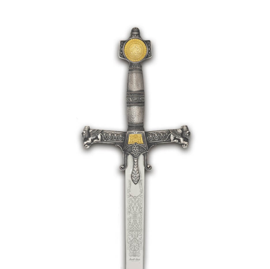 Espada de cadete Solomon com cabo de prata com gravuras Marto 8648