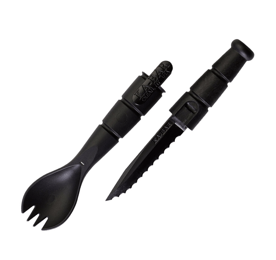 Spork tactique Ka-bar 9909 - Cuillère, fourchette et couteau