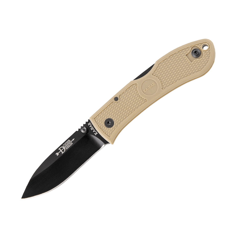 Ka-Bar Dozier Folding Hunter Coyote braunes Taschenmesser – 7,6 c...