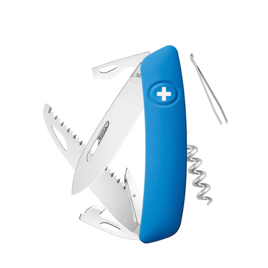 Swiza D05 blaues Mehrzweckmesser mit 12 Funktionen KNI.0050.1030