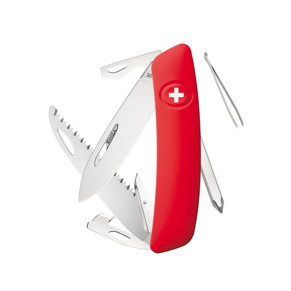 Swiza D06 rotes Mehrzweckmesser mit 12 Funktionen KNI.0060.1000