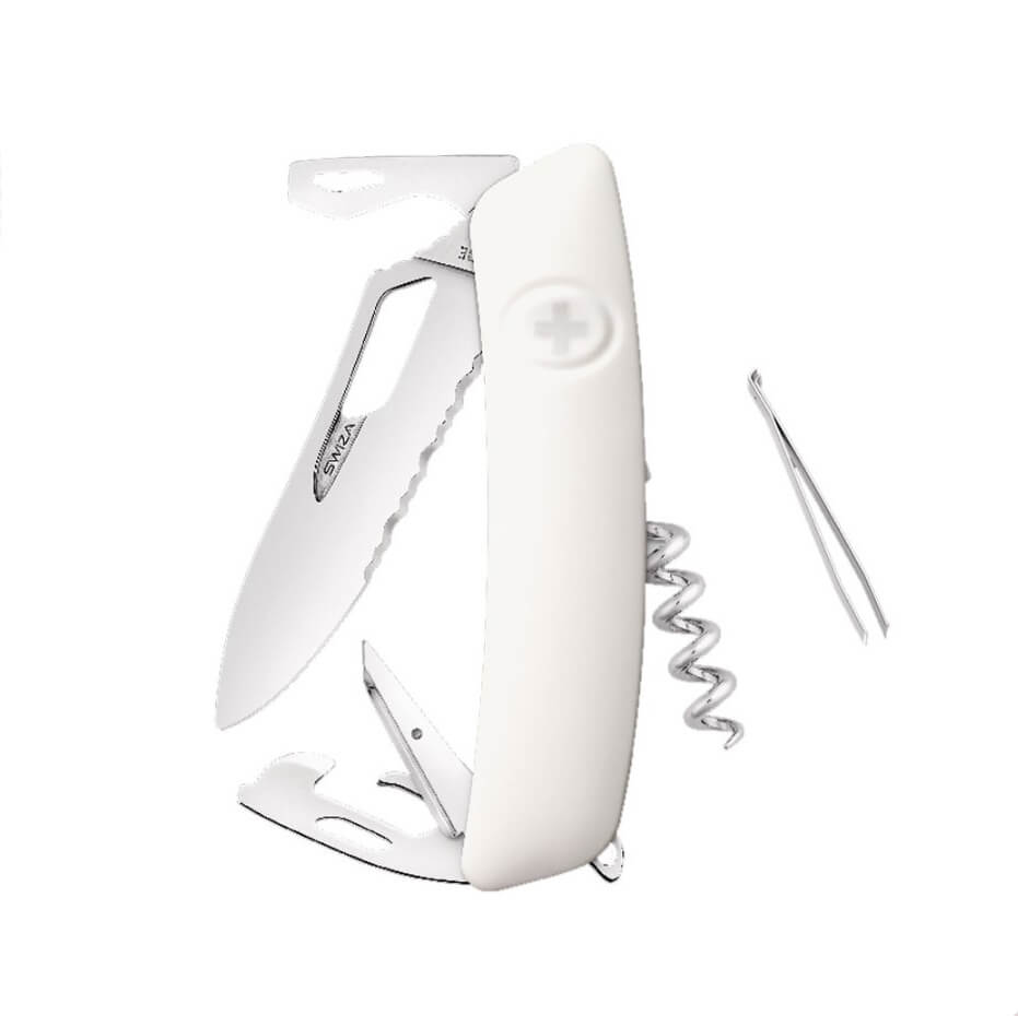 Swiza Mehrzweckmesser mit 11 Funktionen und gezahnter Klinge SH03...