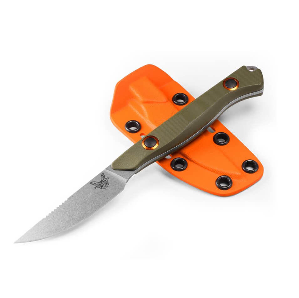Faca tática Benchmade Flyway 15700-01 com cabo verde G-10