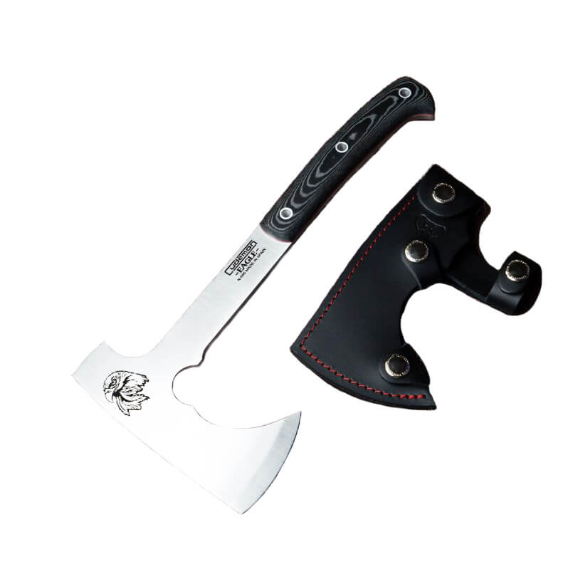 Cudeman Eagle Axt mit schwarzem Micarta-Griff und Böhler N695-Stahlklinge