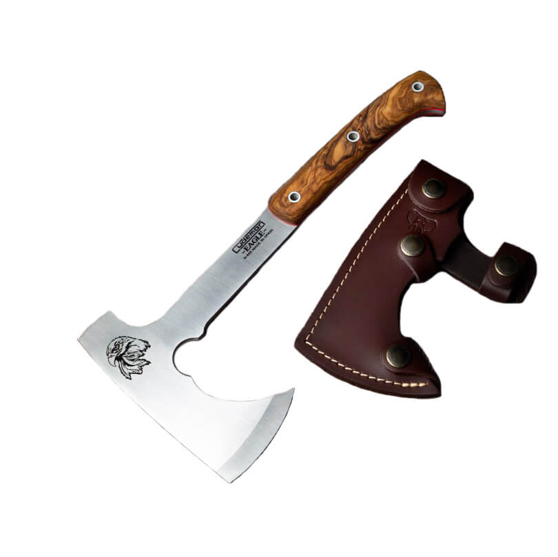 Cudeman Eagle Axt mit Griff aus Olivenholz und Klinge aus Böhler N695-Stahl