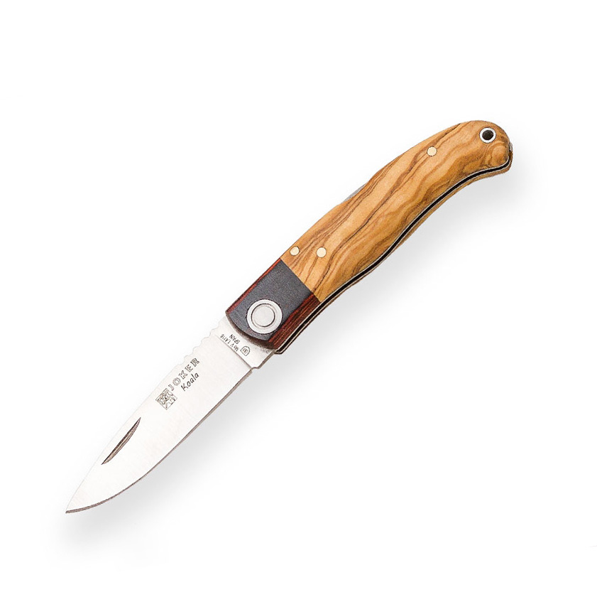 Joker Koala Taschenmesser mit Griff aus Olivenholz und 8 cm Kling...