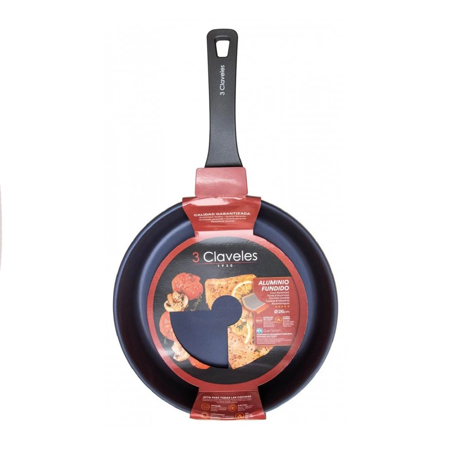 Poêle QuanTanium 26 cm 3 Claveles modèle Dark