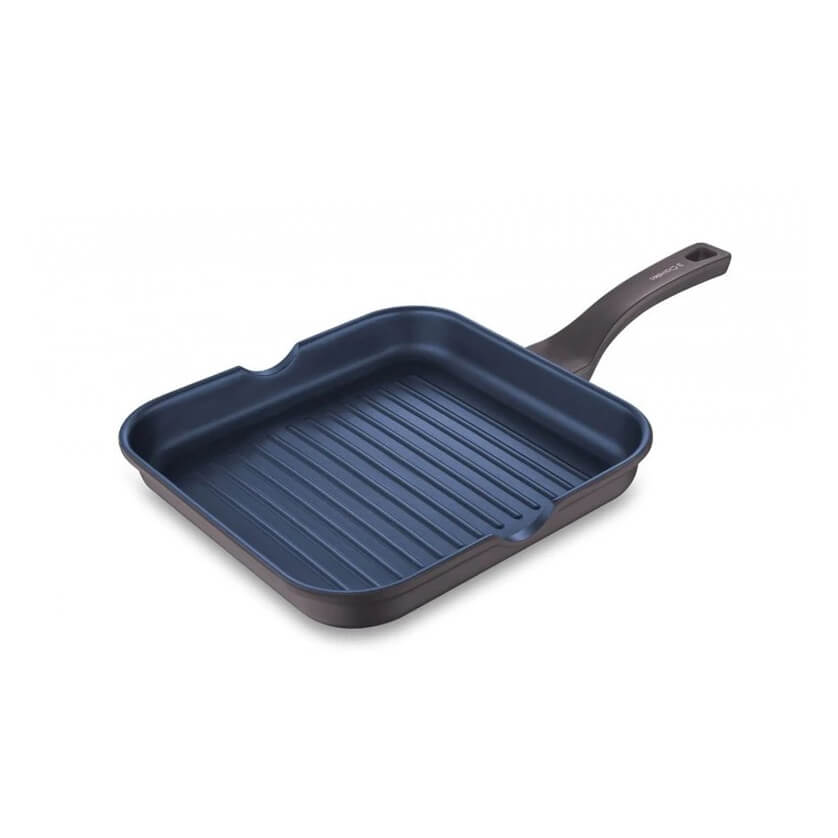 Sartén grill 28x28 cm 3 Claveles modelo Dark
