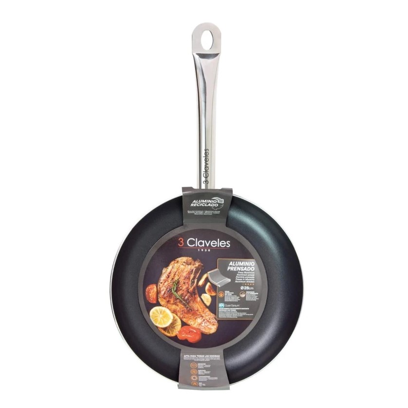 QuanTanium 3 Claveles Red Spezial-Antihaft-Bratpfanne 28 cm