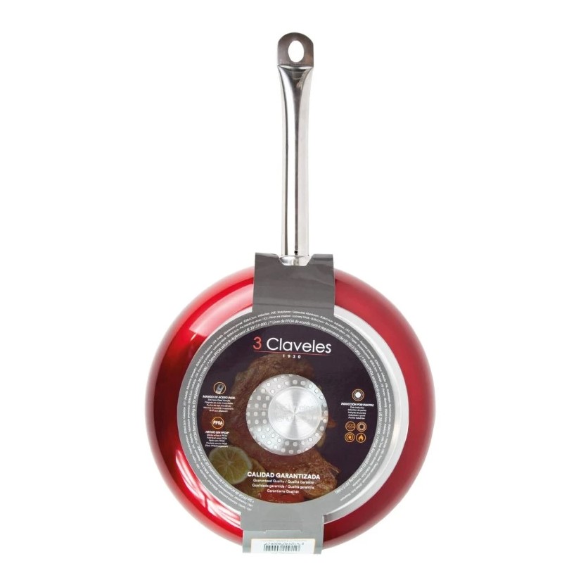 QuanTanium 3 Claveles Red Spezial-Antihaft-Bratpfanne 28 cm
