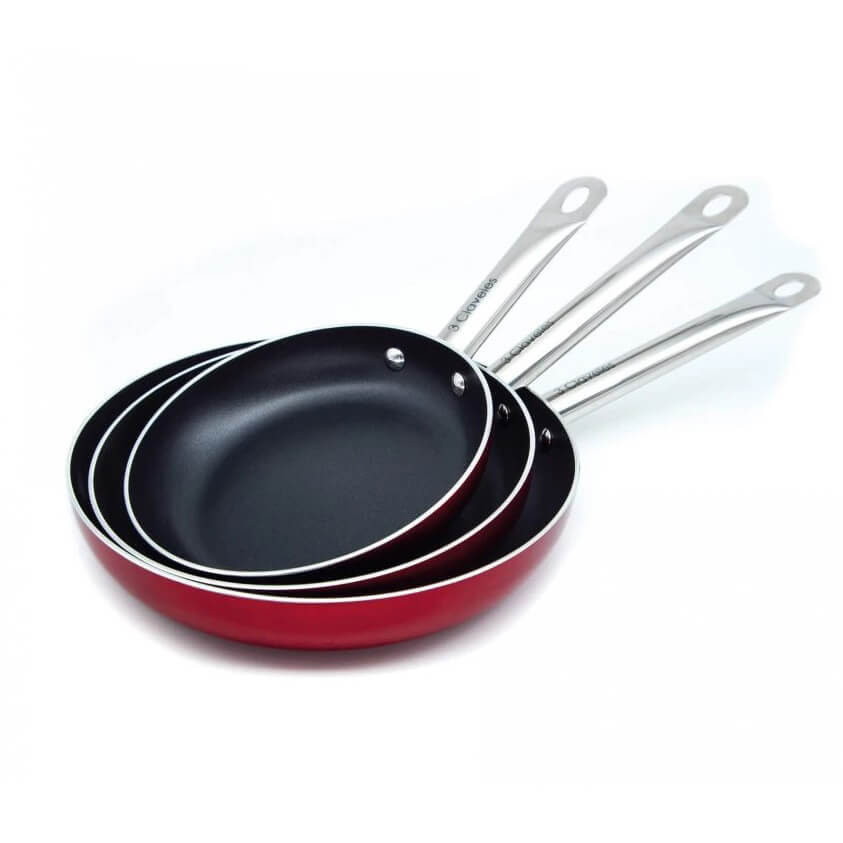 Set de 3 sartenes Red Special 3 Claveles 20 - 24 - 28 cm