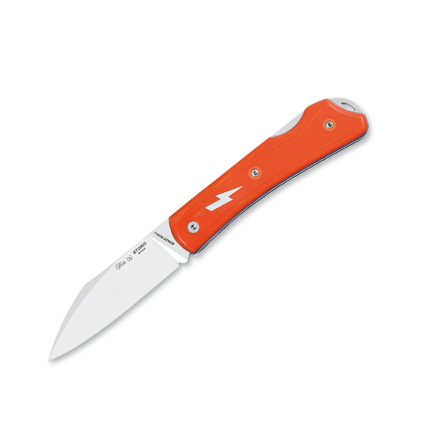 Nieto Storm Taschenmesser mit orangefarbenen Micarta-Griffen