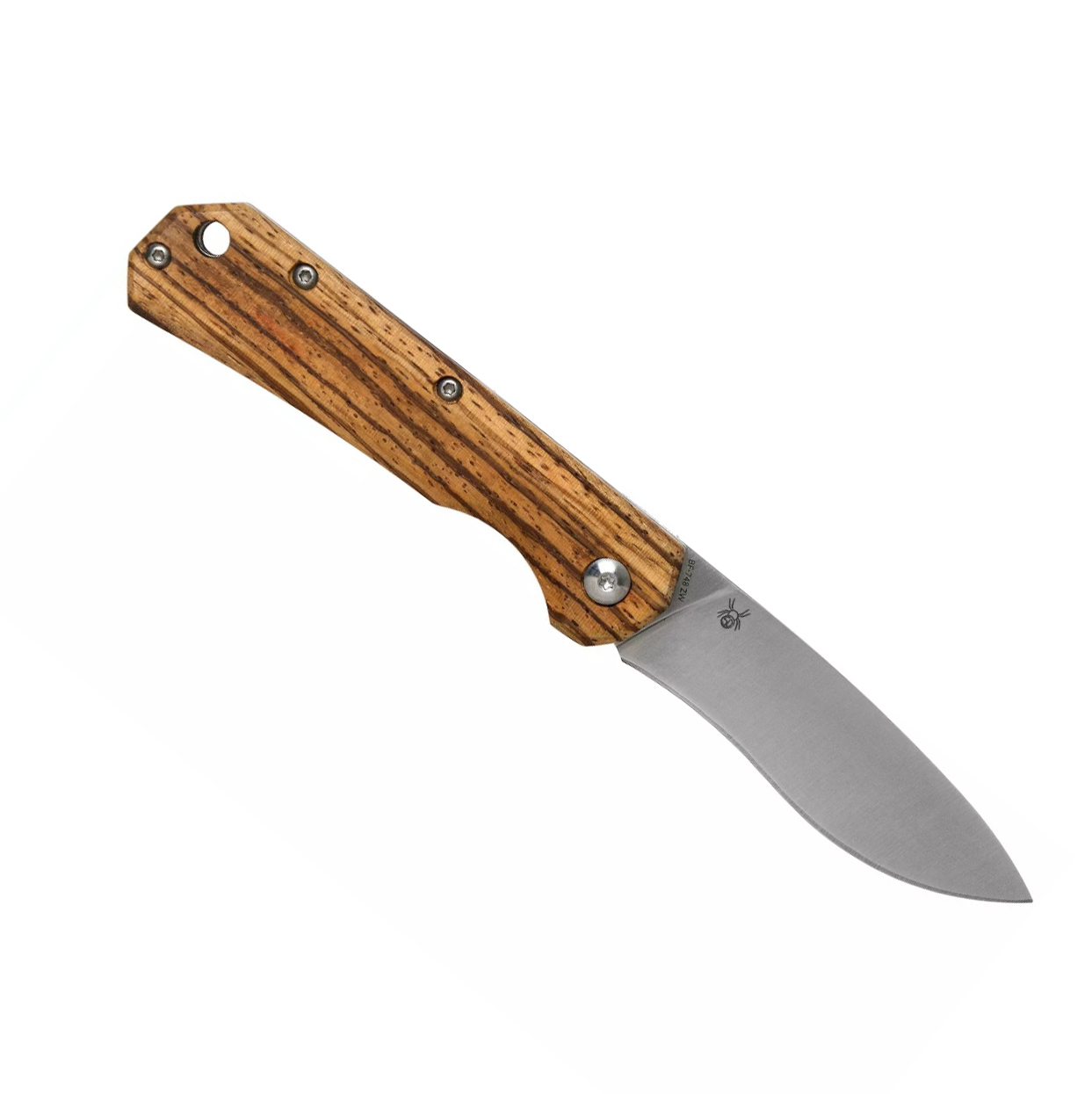Canivete Black Fox Ciol BF-748ZW EDC com cabo de zebrawood
