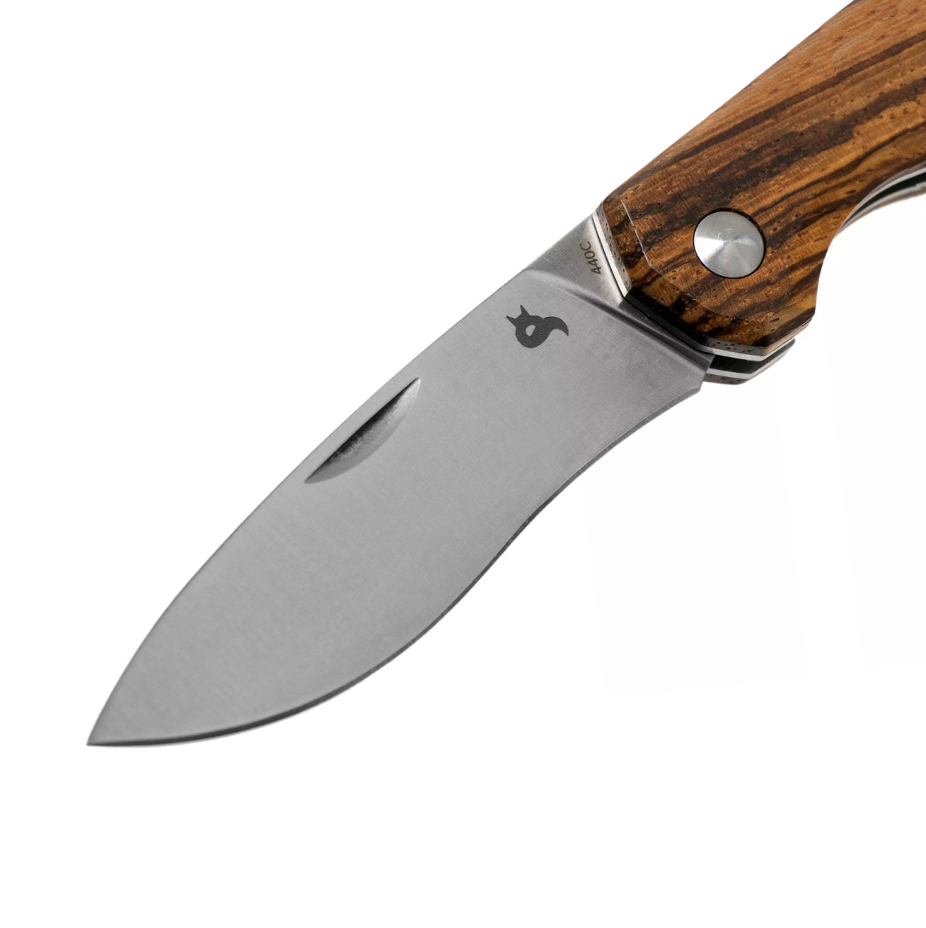 Canivete Black Fox Ciol BF-748ZW EDC com cabo de zebrawood