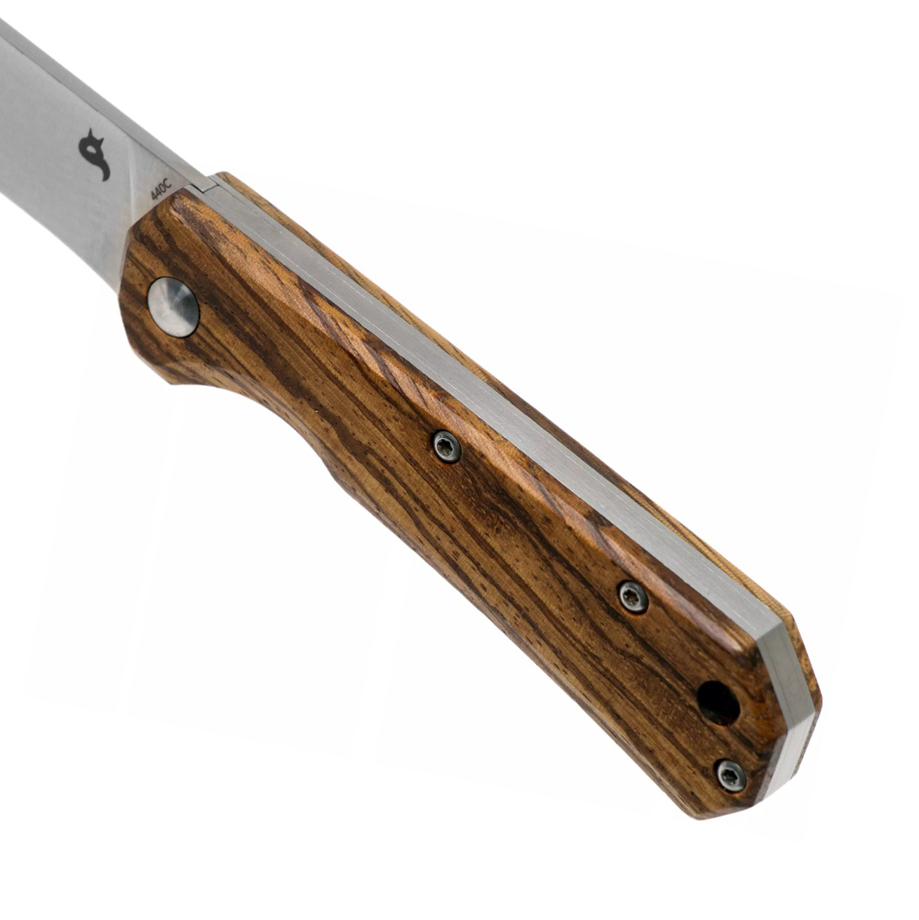 Canivete Black Fox Ciol BF-748ZW EDC com cabo de zebrawood