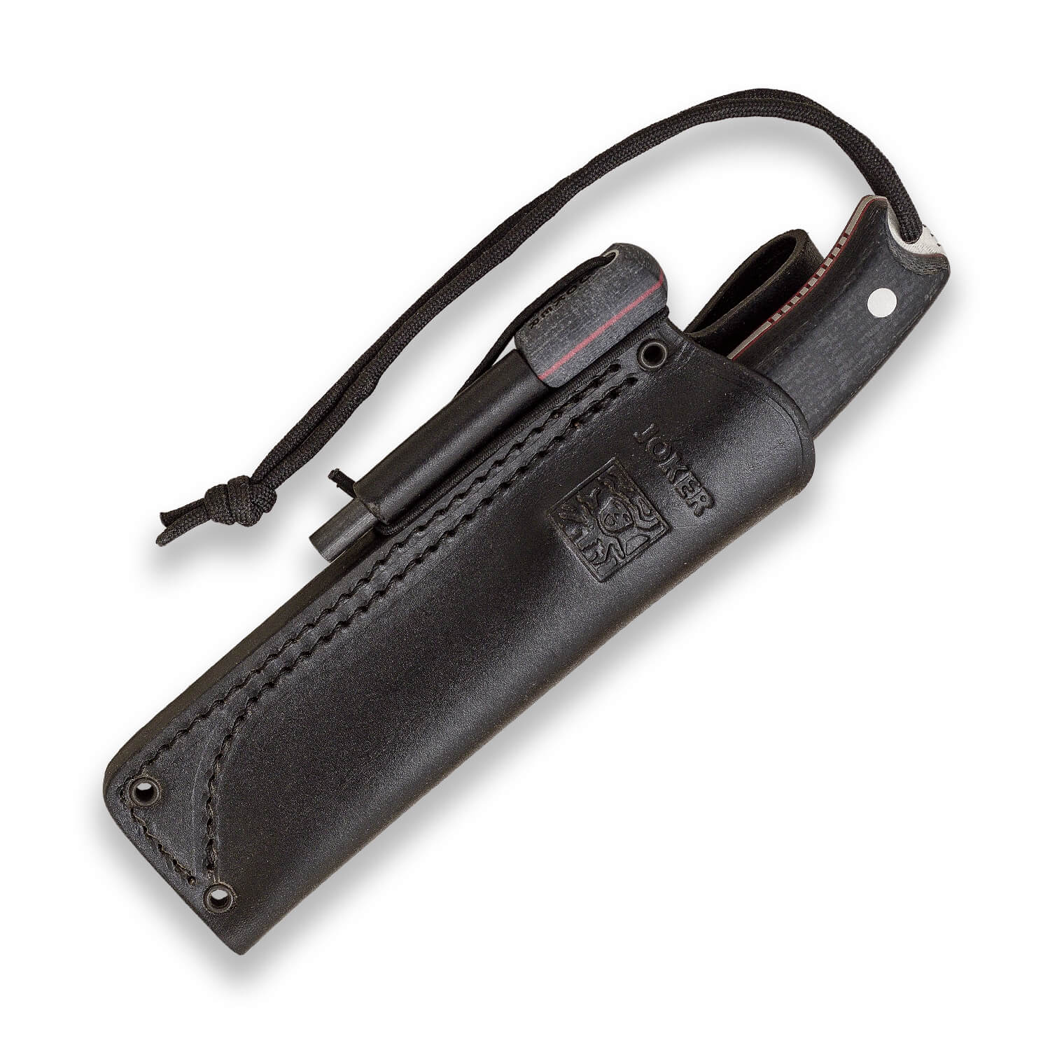 Coltello bushcraft Joker Oso Bear TS1 in iuta micarta nera con selce