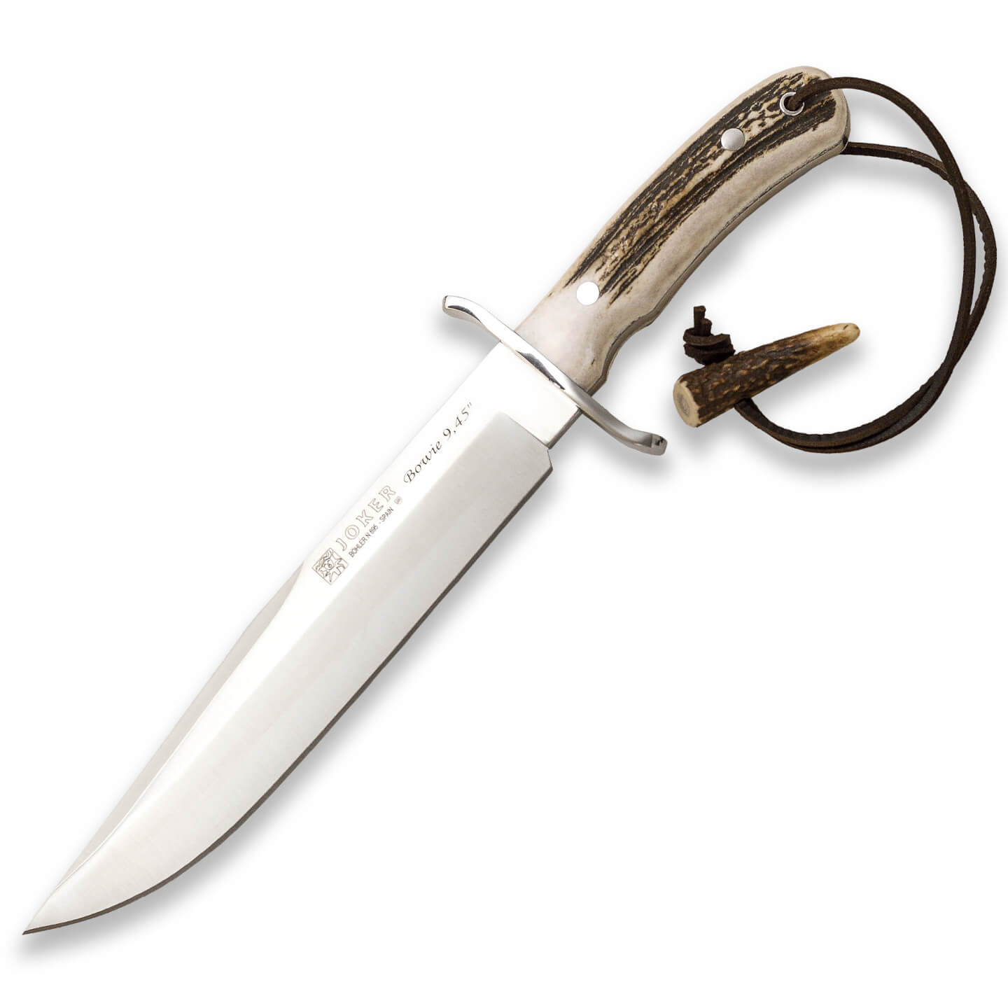 Joker Bowie 9.45 Jagdmesser mit Hirschgeweihgriff