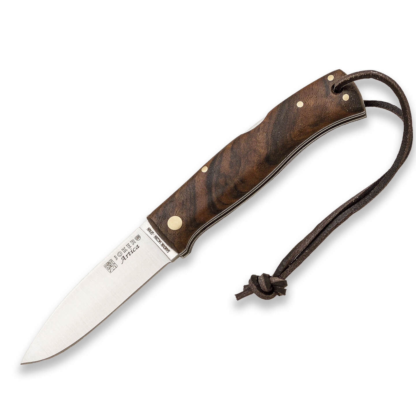 Joker Artica Taschenmesser mit Walnussholzgriff und 8 cm flacher ...