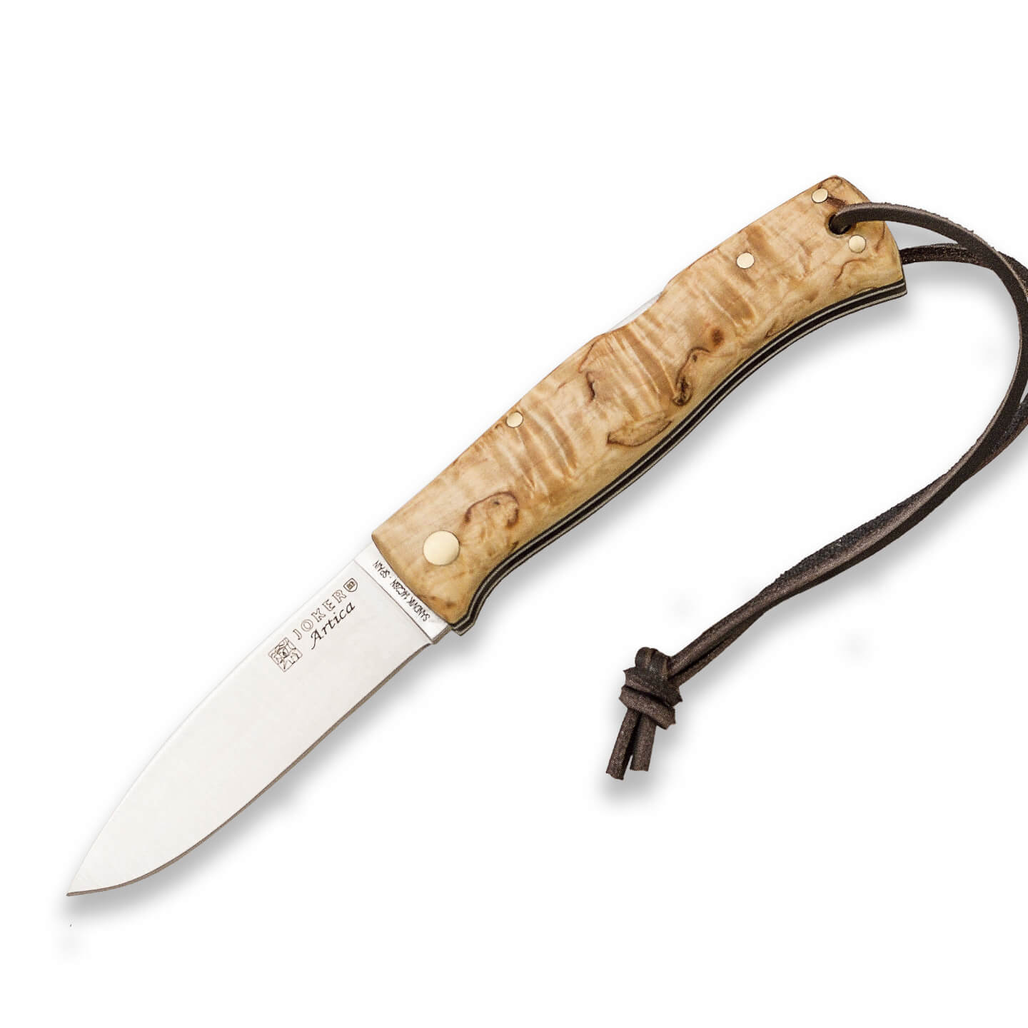 Joker Artica Taschenmesser mit Griff aus gewelltem Birkenholz und...