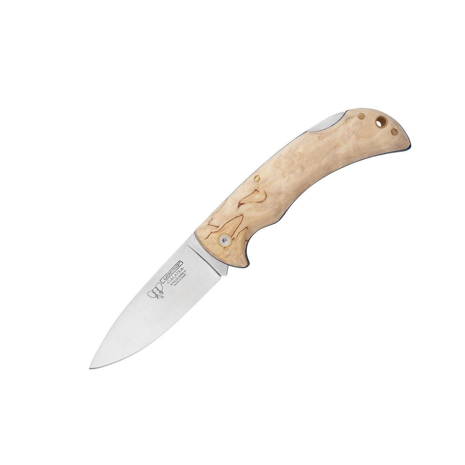 Cudeman Galatea Taschenmesser mit Griff aus gewelltem Birkenholz