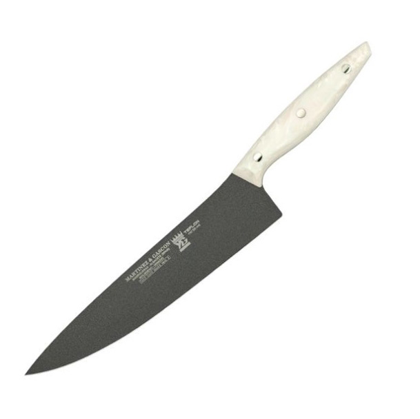 Kochmesser mit 25 cm langer teflonbeschichteter Klinge und weißem...