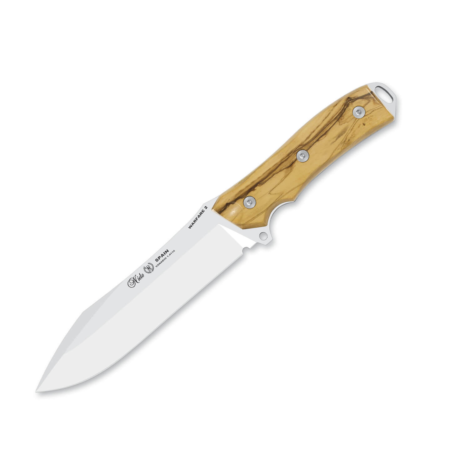 Couteau tactique Nieto Warfare 2 avec manche en bois d'olivier et...