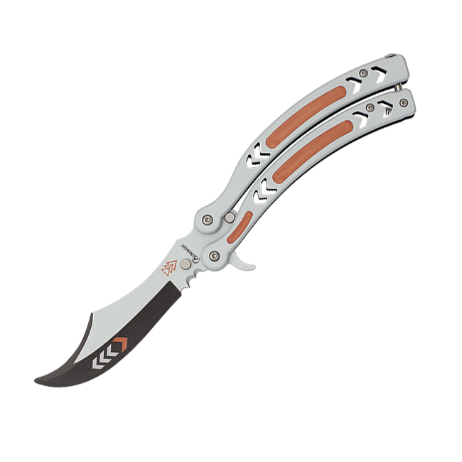 Trainings-Butterflymesser mit 10 cm gebogener Klinge