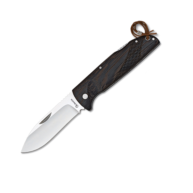 Taschenmesser mit Griff aus Wengeholz und 9,5 cm Klinge