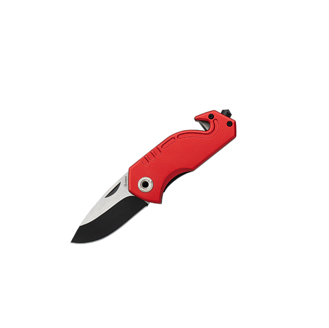 Rotes Taschenmesser mit 5,7 cm Klinge mit Gürtelschneider und Gla...