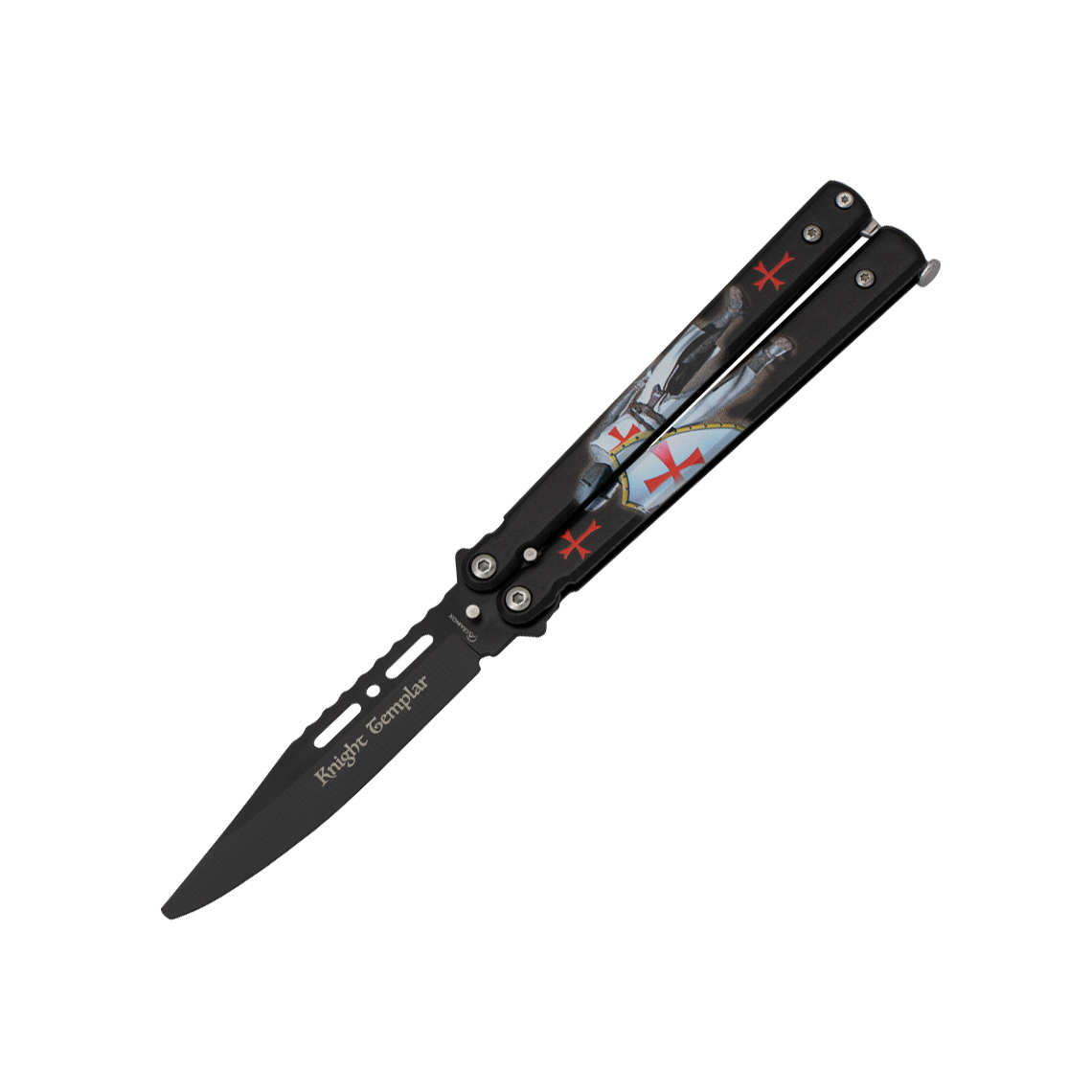 Templer-Trainings-Butterflymesser mit schwarzer Klinge