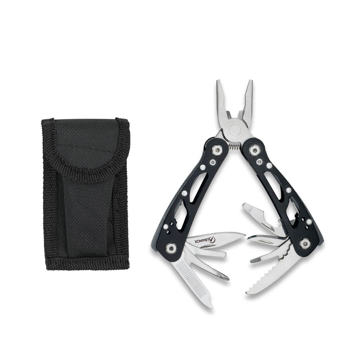 Mehrzweckzange mit 11 Werkzeugen mit Nylonhülle