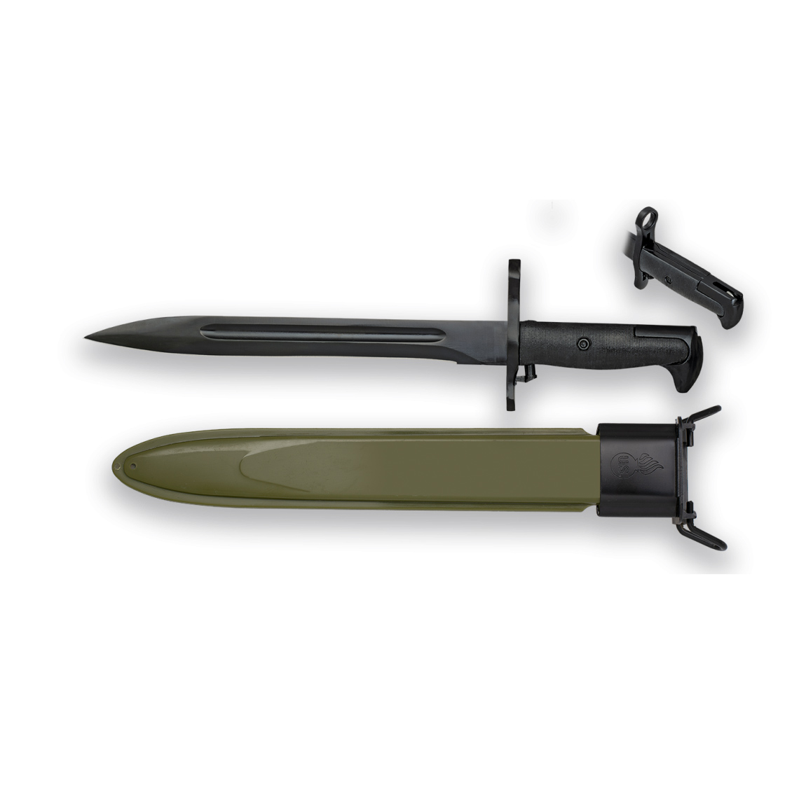 Baionetta tattica con lama nera da 25 cm