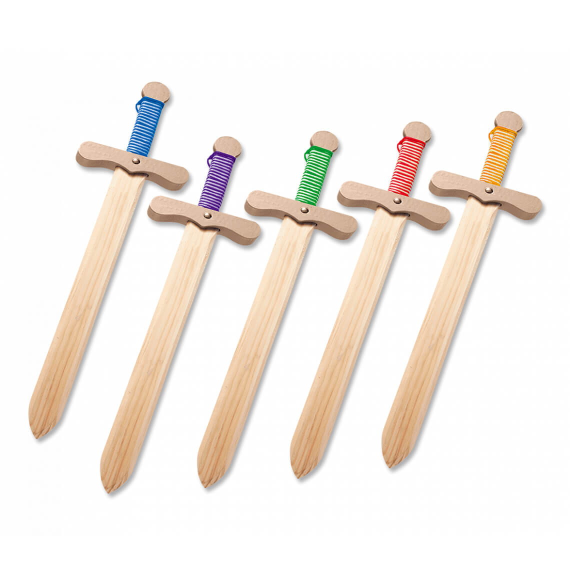 Holzschwert mit Griff in verschiedenen Farben und einer Länge von...