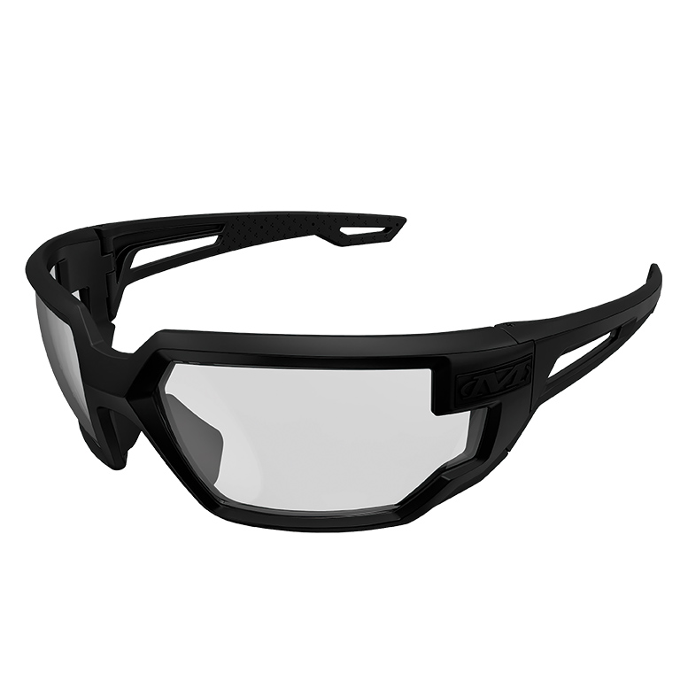 Taktische transparente Schutzbrille vom Typ Mechanix Typ-X, bestä...