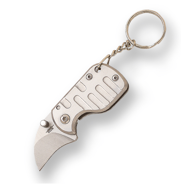 JKR Schlüsselanhänger-Messer mit satiniertem Griff und 2,70 cm Kl...
