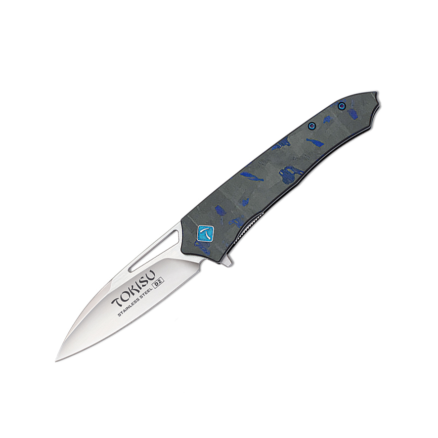 Taktisches Tokisu-Messer mit G10- und Kohlefasergriff und 8 cm Kl...