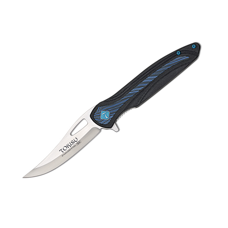 Taktisches Tokisu Klappmesser mit 8,4 cm langer D2-Klinge und G10...