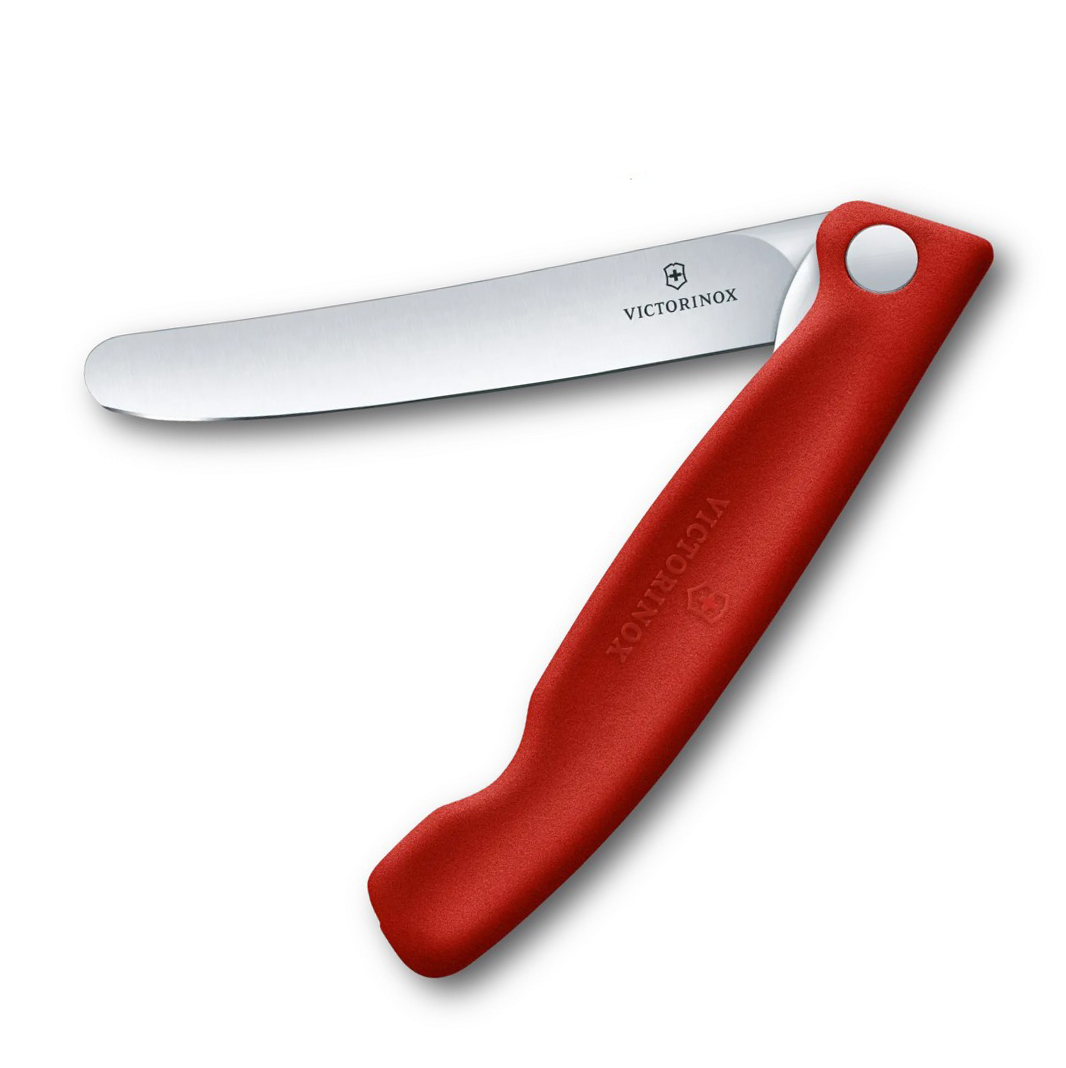 Cuchillo de mesa plegable Victorinox Swiss Classic filo liso mango rojo