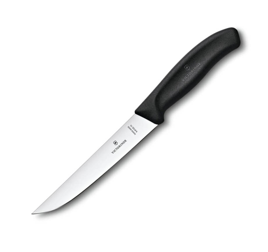 Couteau à découper Victorinox avec manche noir avec lame de 15 cm...