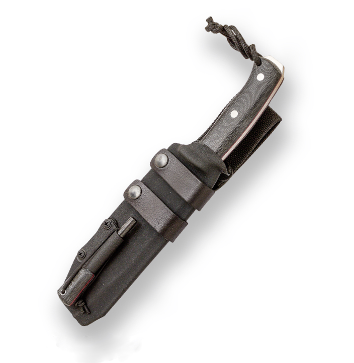 Couteau Joker Nomad 6,5 » Micarta avec étui Kydex et silex