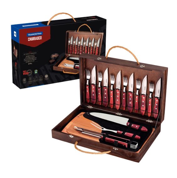 Tramontina 17-piece barbecue knives set