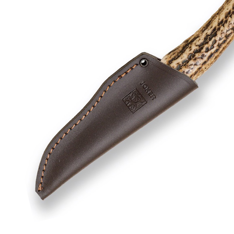 Joker Gabato Jagdmesser mit Hirschhorngriff mit Krone