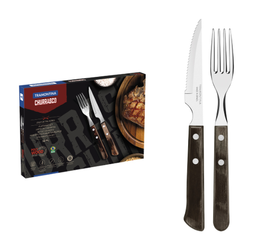 Fourchettes et couteaux de barbecue Tramontina, ensemble de 12 pièces