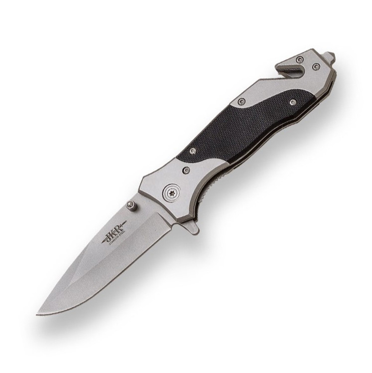 Taktisches Klappmesser mit schwarzem Fibergriff und 8,5 cm Klinge...