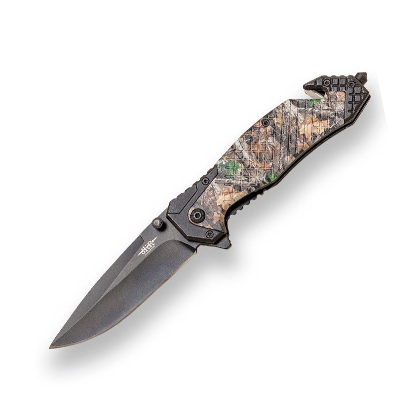 Rettungsmesser mit Fiberglasgriff mit Glasbrecher und Gurtschneid...