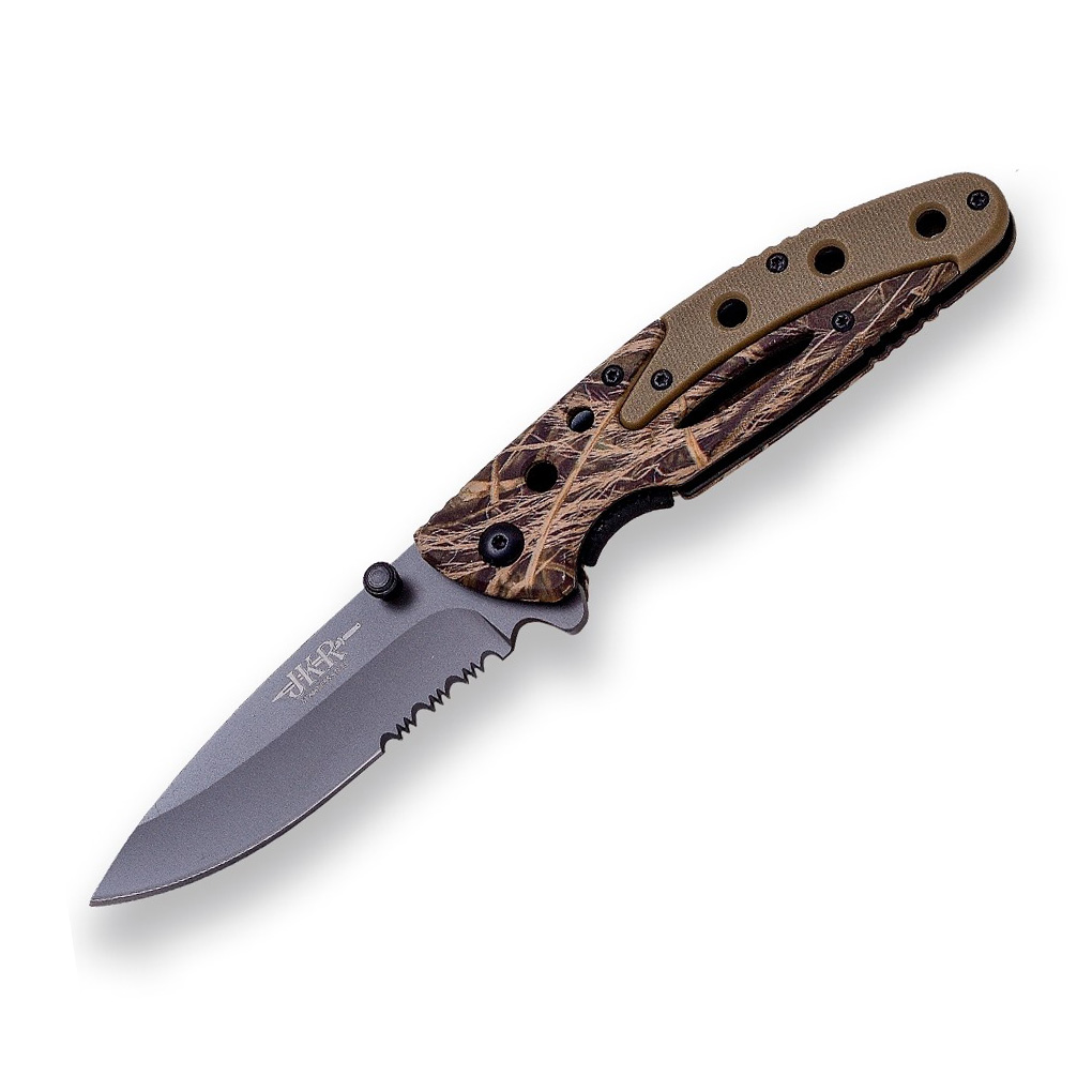 Sportmesser mit verziertem Aluminium- und Fiberglasgriff und 8,5 ...